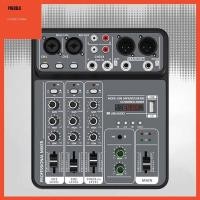 ราคา Predolo 4 Channel USB Mixer 48V Power Mixing Sound Board for Home Live Event Studio (54906576935)