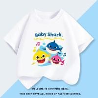 ราคา COD Candy kids เสื้อยืดเด็ก ลายพิมพ์ฉลาม ไหมนม New เสื้อผ้าเด็ก เสื้อยืด เสื้อแขนสั้น สไตล์ลำลอง คอกลม สูง 150 ใส่สบา (52258496390)