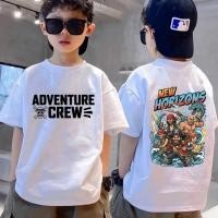 ราคา Yout children เสื้อยืด kids เสื้อ HORIZONS05 แขนสั้น แฟชั่น สไตล์เกาหลี 2026 ใส่สบาย เสื้อเด็กโต boy tops (48857771696)