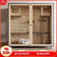 ราคา สินค้าอยู่ในไทย พร้อมส่ง กรงแมว กรงขังแมว Pet Cage วิลล่าแมวไม้ กรงเเมวอพาร์ทเมนต์แมวไม้เนื้อแข็ง บ้านแมวขนาดใหญ่ (28931710235)