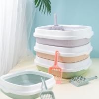 ราคา พร้อมที่ตักทรายแมว กระบะทรายแมว ห้องน้ำแมว รุ่นขอบสูงมีตะแกรงดักทราย พร้อมที่ตักทราย (28673373732)