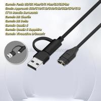ราคา 2 in 1 USB TYPEC สมาร์ทวอท์ชสายชาร์จสําหรับ Garmin Fenix 7 7S 7X 7 Pro 7X Pro 7S Prc Fenix 8 Fenix E instinct 2 2S Garmin EPIX 2 สายชาร์จ Garmin Venu 2 plus (48201137949)