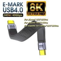 ราคา USB C ถึง TYPE C Fast สายชาร์จ LIKAIYUE PD 240W 5A USB 4 0 Gen3 40Gbps Thunderbolt 3 8K 60Hz FPC ข้อมูลสายสําหรับ xiaomi 15T 15TPro 14T 14T 14TPro 13 13 13Pro 13T 13T 13TPro 13T 13T 13T 13T 13TPro 13T