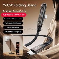 ราคา 1 5M 240Wที่มองไม่เห็นผู้ถือสายชาร์จType C To Type C Fastชาร์จสายไฟในตัวขาตั้งโทรศัพท์สายชาร์จสําหรับRedmi Note14 4G Note14 5G Type CสายFast Charger LKY6 (40728387974)