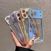 ราคา พรีเมี่ยมโปร่งใส Groove เคสโทรศัพท์หน้าต่างขนาดใหญ่สําหรับ iPhone 17 Pro Max iPhone 16 iPhone 15 iPhone 14 กาว Dropping ป้องกันเต็มรูปแบบ Slim ฝาครอบมีสไตล์ (57708737239)