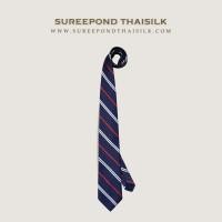 ราคา เนคไทลายทาง 3 Striped Tie Thai Style พร้อมกล่องผ้าไหม Necktie Thaisilk (23664213559)