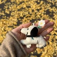 ราคา สต็อกพร้อม สต็อกพร้อม Snoopy 75th Anniversary Limited Flower Pendant Snoopy Mini Plush Bag Keychain (54108239700)