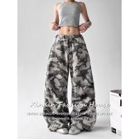 ราคา Casual loose fitting camouflage pants กางเกงลายพรางลำลองแห้งเร็วสไตล์อเมริกันย้อนยุคสำหรับผู้หญิง (41170326437)