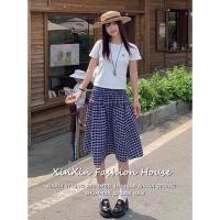 ราคา Summer Casual Retro Plaid A line Skirt กระโปรงทรงเอเอวสูงลายสก็อตย้อนยุคญี่ปุ่นสำหรับผู้หญิงในช่วงฤดูร้อน (41016876656)