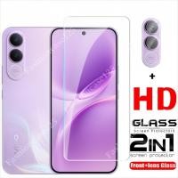 ราคา 2in1 สําหรับ Vivo V70 FE ป้องกันหน้าจอกระจกนิรภัยสําหรับ Vivo V70 FE 5G V70FE 2026 ด้านหน้าฟิล์มกลับเลนส์ 9H ความแข็งโปร่งใสทั้งหมด Anti (51808266853)