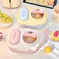 ราคา กล่องข้าว กล่องใส่อาหาร กล่องอาหารกลางวันกล้อง สามารถอุ่นได้ พร้อมชุดอาหาร ความจุขนาดใหญ่ เกรดอาหาร (49001243538)