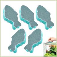 ราคา Aquarium ฟองน้ําทําความสะอาด 5 ชิ้นสองด้านรูปปลาเครื่องมือทําความสะอาดถังปลาทําความสะอาดสําหรับห้องครัว Home Betta fescanth (53808541999)