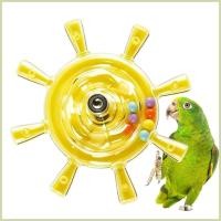 ราคา ของเล่น Cockatiel สีสัน Interactive หมุนล้อขนาดเล็ก Rattle Cage Parrot Spinner ของเล่นสําหรับ Cockatiels Budgies fescantth (40980008473)