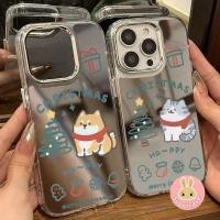 ราคา น่ารักคู่กระจกเคสโทรศัพท์สําหรับ Motorola Moto Moto Edge 70 60 Pro G67 G57 G100S G82 G52 G56 G86 G06 G Stylus G Power 2022 Pure 2021 G Play 5Gปลอกคริสต์มาสชุบนุ่ม (47606874528)