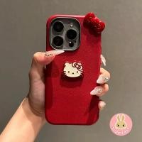 ราคา หนัง PU Hello Kitty เคสโทรศัพท์สําหรับ Samsung Galaxy A55 A35 A25 A54 A34 A24 A73 A53 A33 A23 M13 M23 F23 5G 4G 3D โบว์สีแดง Hello Kitty ฝาครอบกันกระแทกปลอกนุ่ม (28784714662)