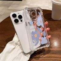 ราคา SAMSUNG Insสไตล์ภาพวาดสีน้ํามันสีฟ้าดอกไม้เคสโทรศัพท์สําหรับsamsung Galaxy J7 J5 2016 J710 J510 A750 A81 A91 A7 A9 2018 A2 Core A6Sหมายเหตุ 10 Plus 9 8 S10 Lite S7 Edge Anti Fall Soft Cover (271233737