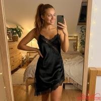 ราคา Women s Long Camisole สปาเก็ตตี้สไตล์สีทึบลูกไม้ สำหรับสวมใส่ในวันสบายๆ (51055449183)
