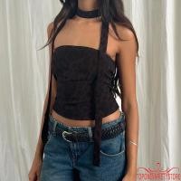 ราคา ท็อปวันสำหรับผู้หญิง เสื้อยืดลายเสือดาวพิมพ์หลอด สไตล์สแลมฟิตปิดไหล่แขนกุด (44462762490)