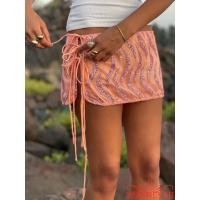 ราคา Topone Women Tie Side Mini กระโปรงแฟชั่นเลื่อม Graphic Club กระโปรง (42350966523)