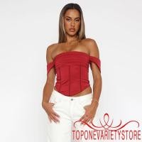 ราคา เสื้อคอเต่าแบบครอป Backless ผ้าซาตินสำหรับผู้หญิง อินเทรนด์สีทึบ (41764121716)