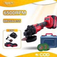 ราคา REAIM หินเจียรไร้สาย หินเจียรไร้สายลูกหมูหินเจียร เครื่องเจียร์ ลูกหมูไร้สาย 4 นิ้ว เครื่องเจียรไฟฟ้าลิเธียมแบบชาร (56908407138)