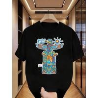 ราคา เสื้อยืดฤดูร้อนแขนสั้นสําหรับผู้ชาย Canada Totem สีสันสดใส เหมาะสําหรับกิจกรรมกลางแจ้งทุกวัน สตรีทแวร์ และแฟชั่นลําลอง (50757739016)