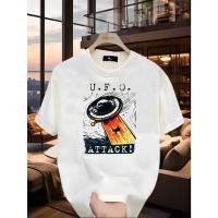 ราคา เสื้อยืดแขนสั้นผู้ชาย UFO Attack เหมาะสำหรับสวมใส่ง่ายในทุกกิจกรรม สไตล์สตรีทแวร์ และแฟชั่นลำลอง (50908057735)