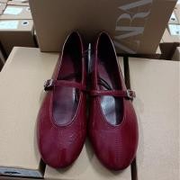 ราคา ZA รองเท้าแมรี่เจน สำหรับผู้หญิง ปี 2025 พาดหนังรอบนิ้วเท้า แบบ slip on พร้อมสายรัดหัวเข็มขัด (56258005467)