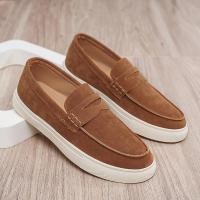 ราคา ฤดูใบไม้ร่วงใหม่สไตล์ผู้ชาย Slip On Casual Loafer Preppy สไตล์แฟชั่นอังกฤษ Peas รองเท้าหนังรองเท้าผ้าใบ 4 13 (44230007523)
