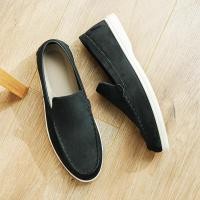 ราคา Slip On Suede Loafers รองเท้าโลฟเฟอร์ Cover On Casual แฟชั่น Peas รองเท้าผู้ชาย 4 13 (48858744823)