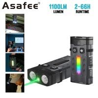 ราคา Asafee EDC LED Outdoor Power Bright ไฟฉาย EV20 พวงกุญแจแบบพกพาสีขาวสีเขียวเลเซอร์ 1200LM Super Bright Mini Camping Mountaineering Work Light (26983605842)