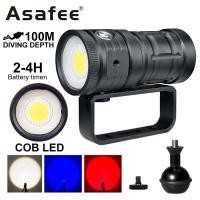 ราคา Asafee D10 18000LM Lumens ดําน้ํา Flashligh Professional ใต้น้ํา Super bright การถ่ายภาพโคมไฟไฮไลท์ 100M กันน้ํา COB ลูกปัดกล้องวิดีโอไฟฉาย (41677336929)