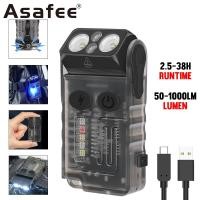 ราคา Asafee V20 EDC พวงกุญแจไฟฉาย LED พลังงานสูง ขนาดเล็ก 1000LM แบบพกพา Type C ชาร์จได้ ไฟฉายพกพา พร้อมแม่เหล็ก UV Beep แฟลช โคมไฟ (24203980803)