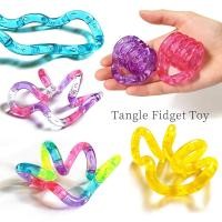 ราคา Gradient Crystal Tangle Fidget Toy สีชมพูสีม่วงโปร่งใส Twist ความเครียดบรรเทา Sensory ของเล่นสําหรับความวิตกกังวล (45208334758)