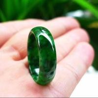 ราคา แหวนหยกธรรมชาติพม่า Jadeite แหวนเครื่องประดับ Fine เครื่องประดับแห้งดอกสีเขียวนิ้วมือแหวนผู้ชายผู้หญิง (19266597592)