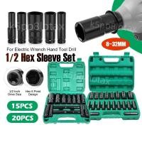 ราคา ประแจ 8 32mm อประแจวัดแรงบิด ประแจปอนด์ บล็อกไฟฟ้า บล็อกชุดดำยาว ชุดลูกบล็อกลม 1 2 (23161057593)