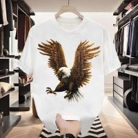 ราคา เสื้อยืดผู้ชายคอกลมลายเสื้อนกอินทรีสีขาวดำ ใส่สบาย ทนทาน เหมาะสำหรับการใช้ในชีวิตประจำวัน (56058060644)