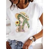 ราคา เสื้อยืดผู้หญิงลายดอกทานตะวัน เหมาะสำหรับกิจกรรมกลางแจ้งและแฟชั่นลำลอง (51055146251)