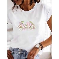 ราคา เสื้อยืดแขนสั้นฤดูร้อนผู้หญิง เหมาะสำหรับกิจกรรมกลางแจ้งและสไตล์ลำลอง (45054823895)
