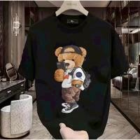 ราคา เสื้อยืดลายหมีเที่ยวแบบสตรีท ใส่สบาย ทนทาน ระบายอากาศดี มีสีขาวและดำ (44757421228)
