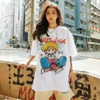 ราคา NUTHINK เสื้อยืดโอเวอร์ไซส์ พิมพ์ลายการ์ตูน สำหรับทั้งชายและหญิง (57608392131)