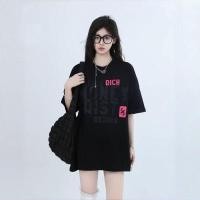 ราคา เสื้อยืดขนาดใหญ่ unisex พรินท์ลายตัวอักษรแบบเก่าๆ (45408411903)