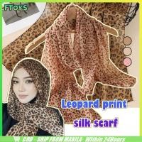 ราคา ของมาใหม่ ผ้าคลุมไหล่ ผ้าพันคอชีฟอง ผ้าคลุมพันขนาด50 150CM เครื่องประดับโผกหัว ลายเสือดาว (55400710401)