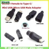 ราคา จัดส่งใน24ซม หัวแปลง DC Jack Adapter 5 5x2 1mm อะแดปเตอร์แจ็คเชื่อมต่อ DC Type C ตัวเมีย USB 2 0ตัวเมีย ตัวผู้ Micro (42107621233)