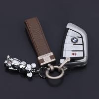 ราคา Building Block หมีหนังพวงกุญแจรถจี้สุภาพสตรีพวงกุญแจ Creative High End ตุ๊กตา Horseshoe Buckle Influencer จี้ (28681002639)