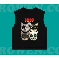 ราคา เสื้อกล้ามไร้แขน ลายแมว KISS วงเมทัลร็อก สไตล์กรันจ์วินเทจ แฟชั่นอินดี้เท่ๆ สวมใส่สบายทุกวัน S 3XL (54508541329)
