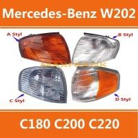 ราคา โคมไฟหน้ารถยนต์ ติดมุม สําหรับ BENZ W202 C180 C200 C220 corner lamp main headlamp แสงมุม (25905076935)