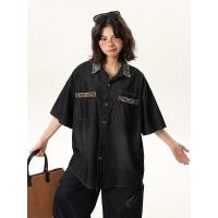 ราคา เสื้อยีนส์แฟชั่นลายเสือดาว กับดีไซน์กระดุมแถวเดียว (41427349790)