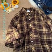 ราคา อี้ปินยูยู เสื้อเชิ้ตผู้ชายแขนสั้นญี่ปุ่นย้อนยุคหลวมสบายๆอเมริกันไฮสตรีทแฟชั่นแบรนด์เสื้อลายสก๊อตเป็นกลาง (29779309382)