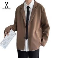 ราคา YIPINYOUYOU ชุดสูทผู้ชายแบรนด์อินเทรนด์สไตล์เกาหลีคุณภาพสูงในแจ็คเก็ตย้อนยุคลำลองสีแดงสุทธิ (21480782766)
